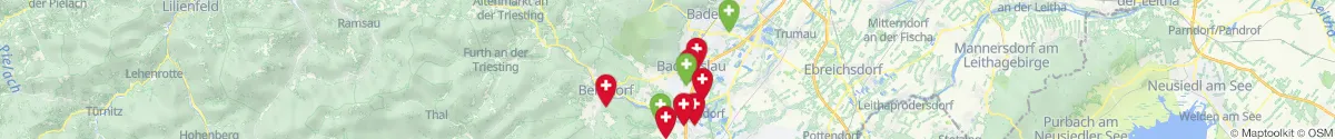 Kartenansicht für Apotheken-Notdienste in der Nähe von Hirtenberg (Baden, Niederösterreich)